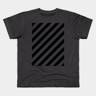 Black and Transparent Narrow Stripes Kids T-Shirt